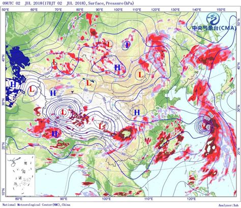 地面分析圖|天气实况